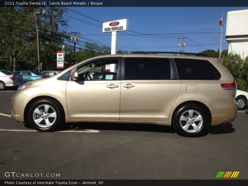 Sandy Beach Metallic / Bisque 2011 Toyota Sienna LE