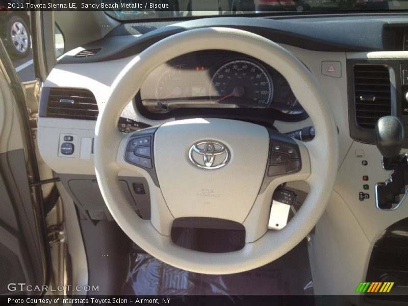 Sandy Beach Metallic / Bisque 2011 Toyota Sienna LE