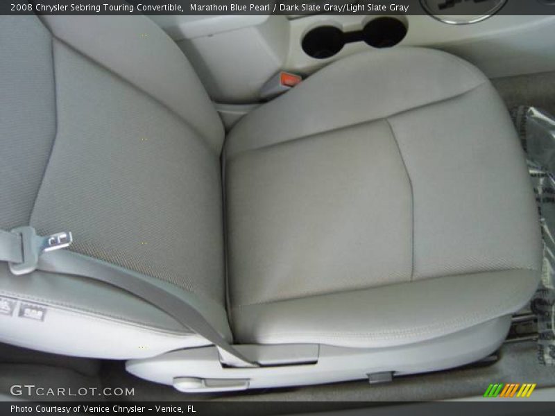 Marathon Blue Pearl / Dark Slate Gray/Light Slate Gray 2008 Chrysler Sebring Touring Convertible