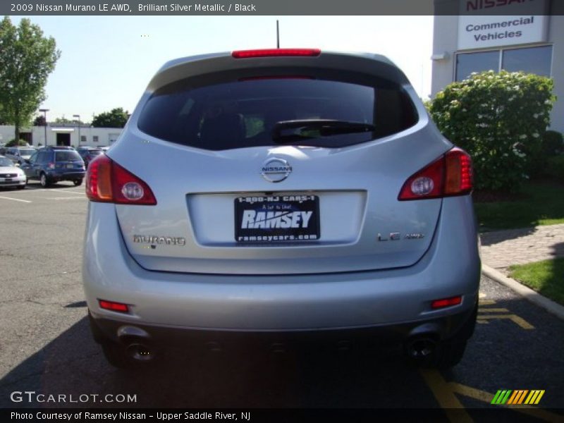 Brilliant Silver Metallic / Black 2009 Nissan Murano LE AWD