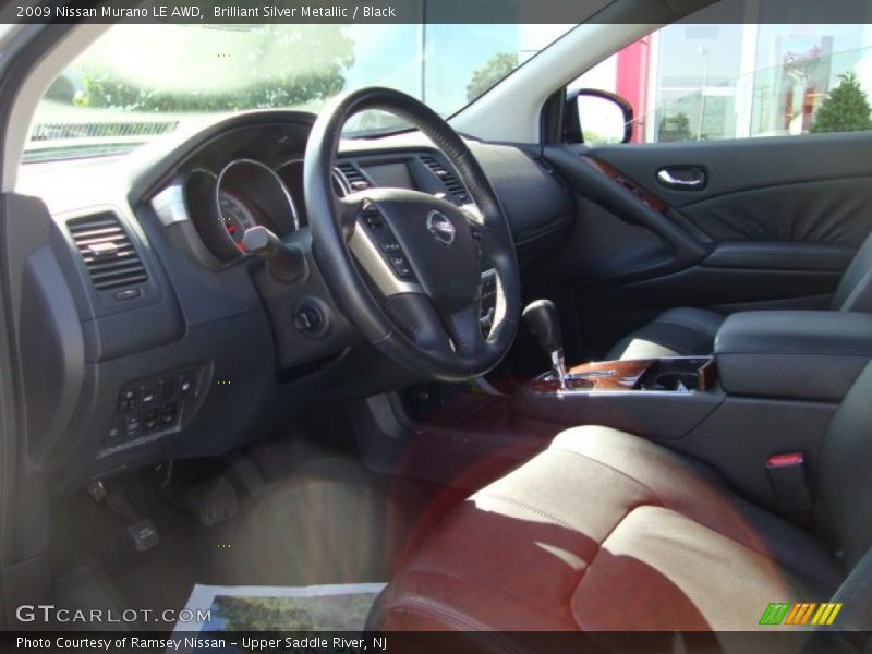 Brilliant Silver Metallic / Black 2009 Nissan Murano LE AWD