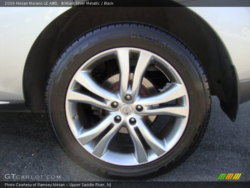 Brilliant Silver Metallic / Black 2009 Nissan Murano LE AWD