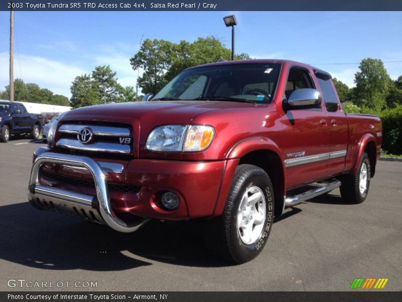 Salsa Red Pearl / Gray 2003 Toyota Tundra SR5 TRD Access Cab 4x4