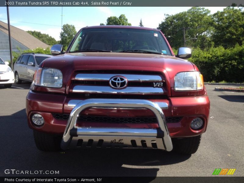 Salsa Red Pearl / Gray 2003 Toyota Tundra SR5 TRD Access Cab 4x4