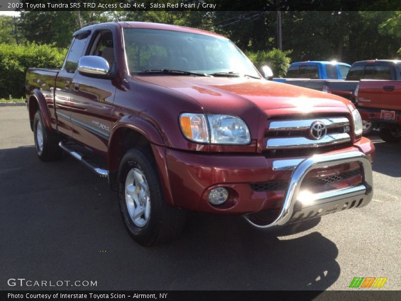 Salsa Red Pearl / Gray 2003 Toyota Tundra SR5 TRD Access Cab 4x4