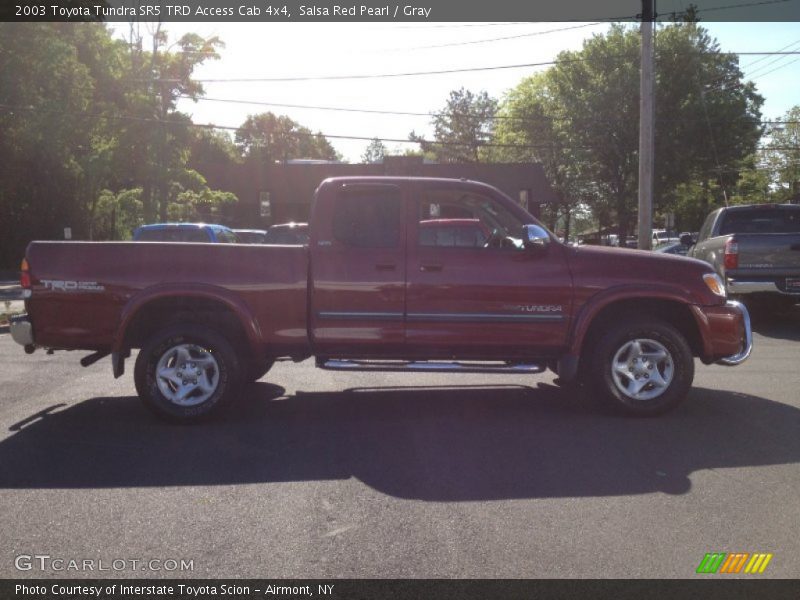 Salsa Red Pearl / Gray 2003 Toyota Tundra SR5 TRD Access Cab 4x4