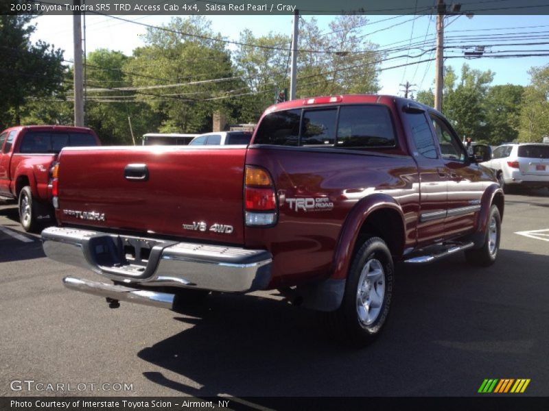 Salsa Red Pearl / Gray 2003 Toyota Tundra SR5 TRD Access Cab 4x4