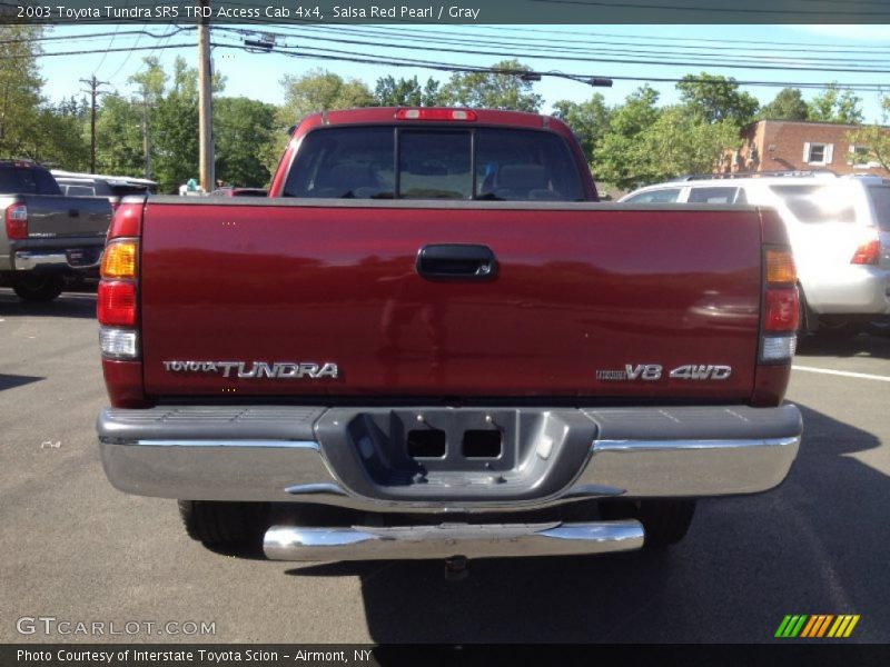 Salsa Red Pearl / Gray 2003 Toyota Tundra SR5 TRD Access Cab 4x4