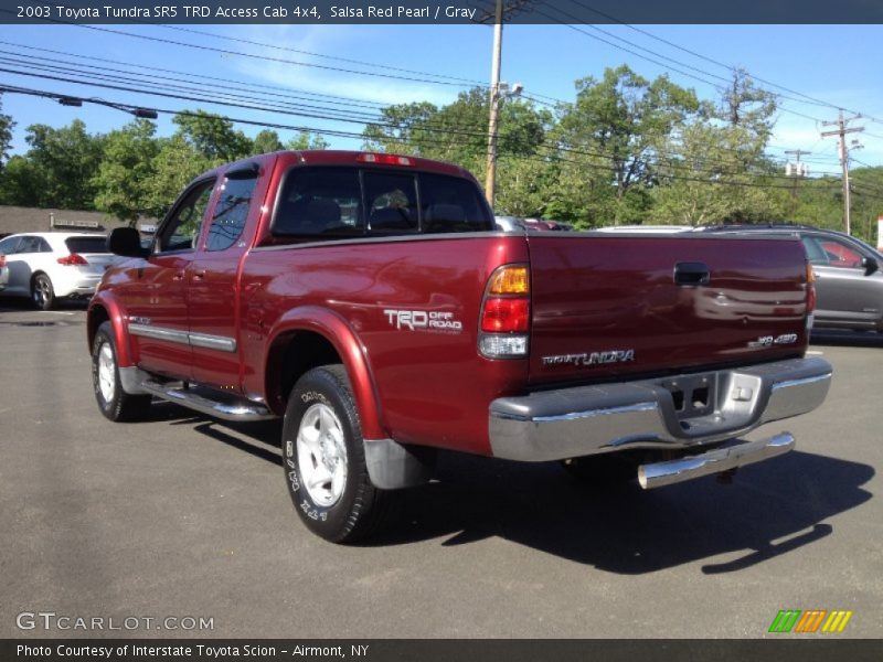 Salsa Red Pearl / Gray 2003 Toyota Tundra SR5 TRD Access Cab 4x4