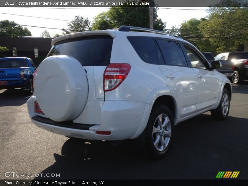 Blizzard White Pearl / Sand Beige 2012 Toyota Highlander Hybrid Limited 4WD