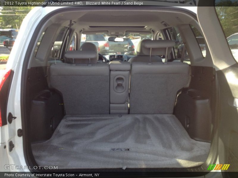 Blizzard White Pearl / Sand Beige 2012 Toyota Highlander Hybrid Limited 4WD