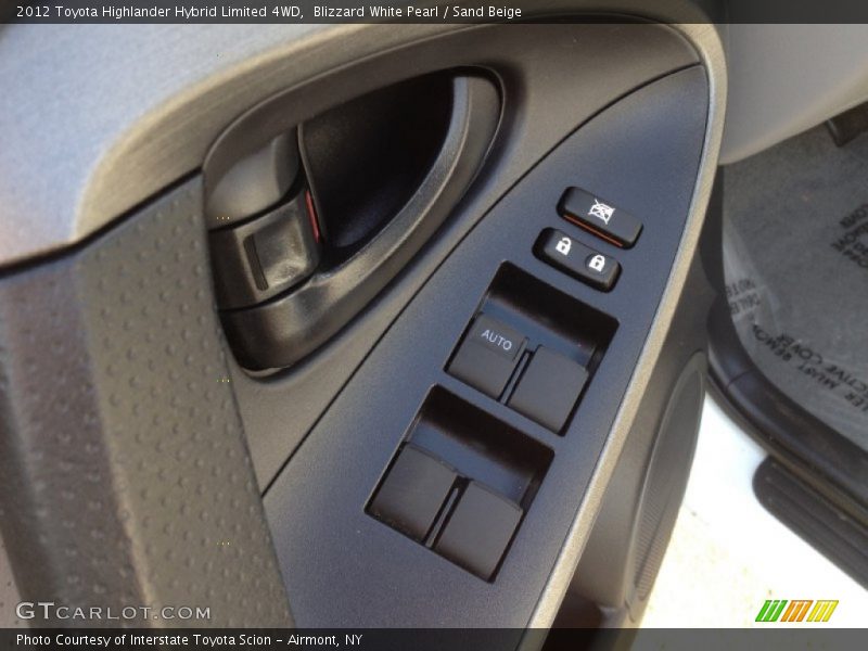 Blizzard White Pearl / Sand Beige 2012 Toyota Highlander Hybrid Limited 4WD