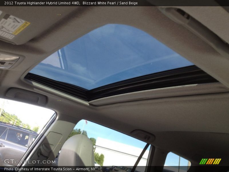 Blizzard White Pearl / Sand Beige 2012 Toyota Highlander Hybrid Limited 4WD