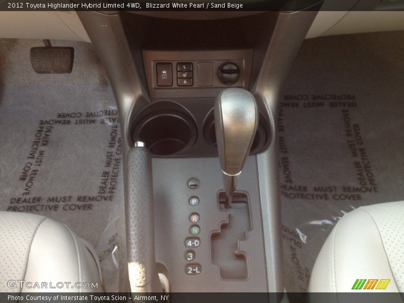 Blizzard White Pearl / Sand Beige 2012 Toyota Highlander Hybrid Limited 4WD