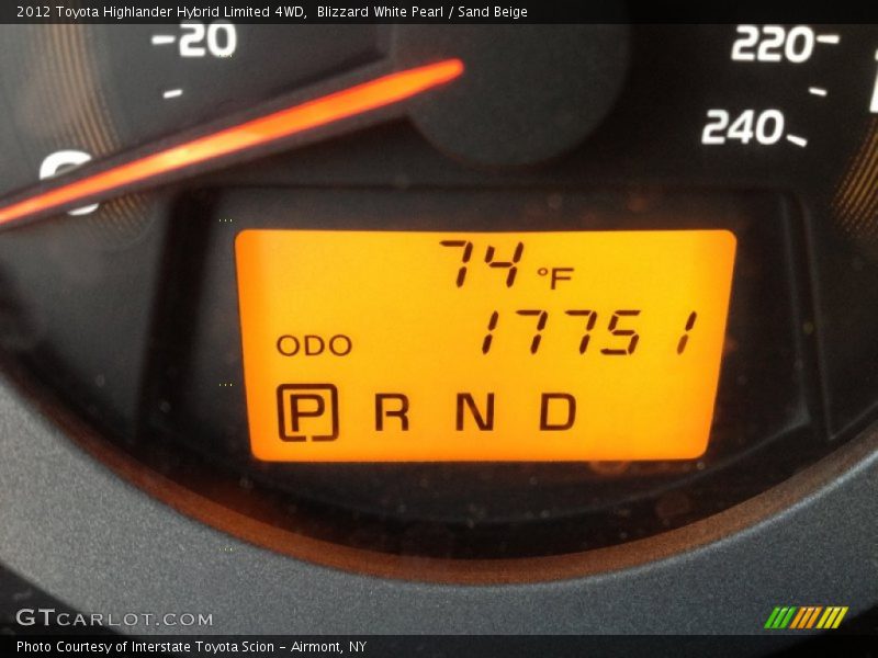 Blizzard White Pearl / Sand Beige 2012 Toyota Highlander Hybrid Limited 4WD