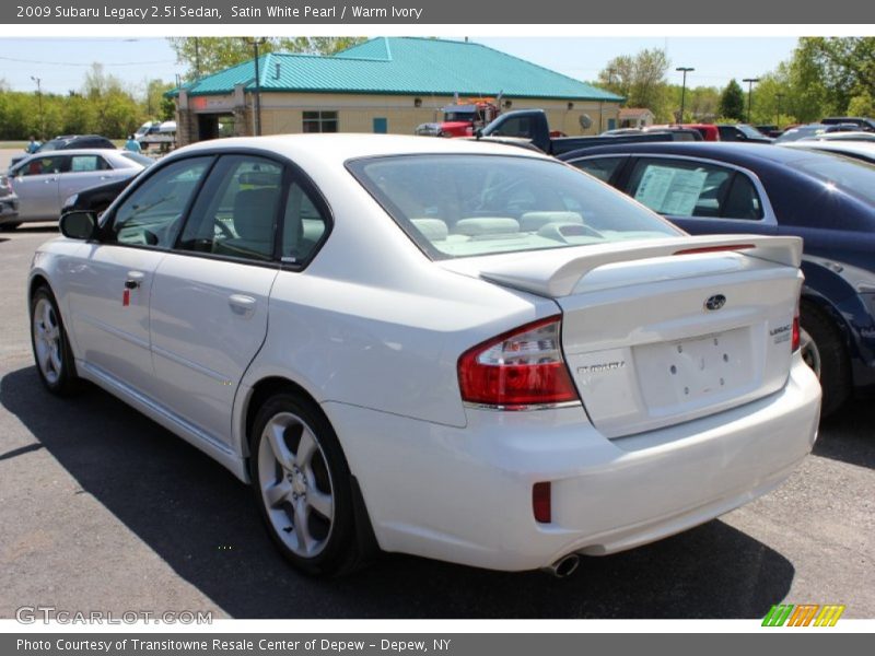Satin White Pearl / Warm Ivory 2009 Subaru Legacy 2.5i Sedan