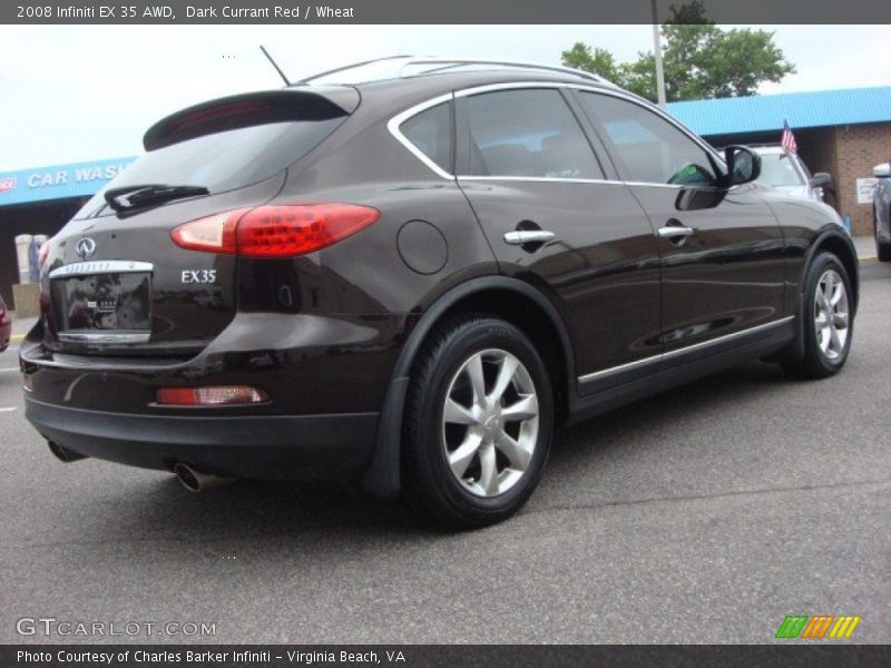 Dark Currant Red / Wheat 2008 Infiniti EX 35 AWD