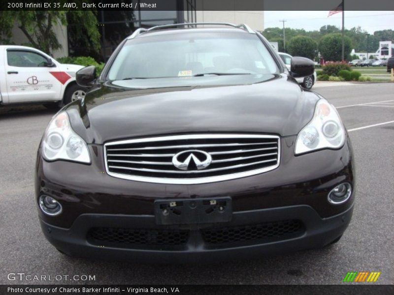 Dark Currant Red / Wheat 2008 Infiniti EX 35 AWD