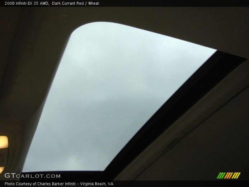 Dark Currant Red / Wheat 2008 Infiniti EX 35 AWD
