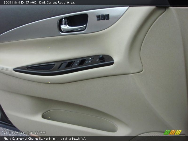 Dark Currant Red / Wheat 2008 Infiniti EX 35 AWD