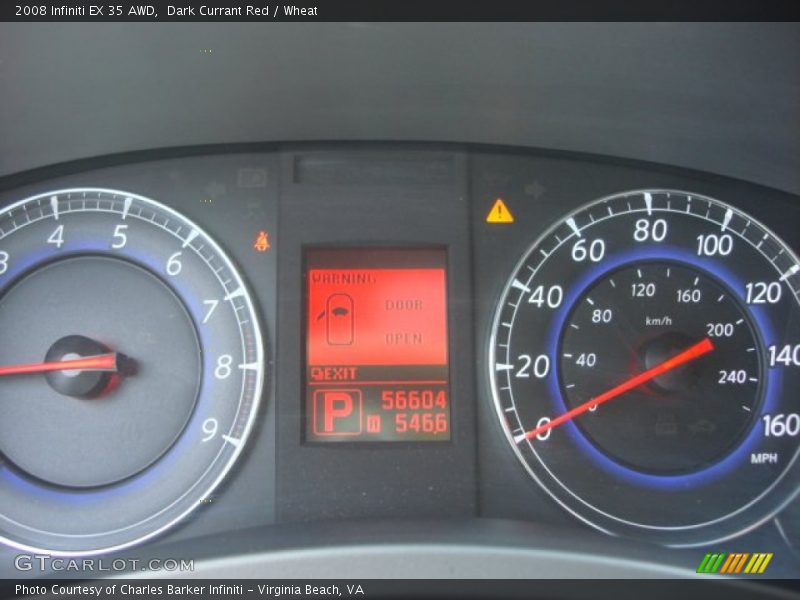 Dark Currant Red / Wheat 2008 Infiniti EX 35 AWD