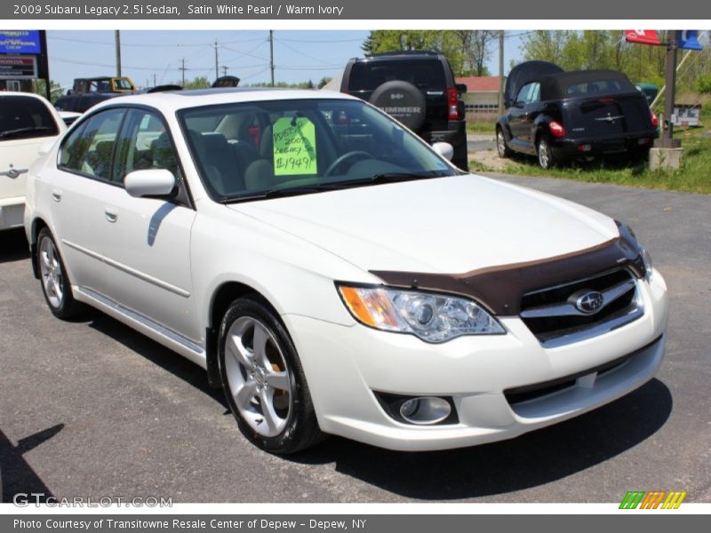 Satin White Pearl / Warm Ivory 2009 Subaru Legacy 2.5i Sedan