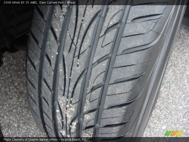 Dark Currant Red / Wheat 2008 Infiniti EX 35 AWD