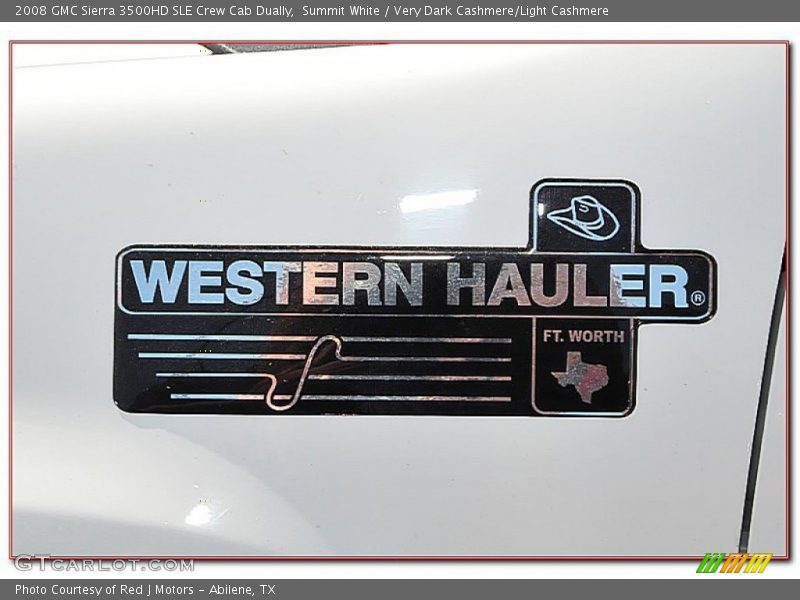 Summit White / Very Dark Cashmere/Light Cashmere 2008 GMC Sierra 3500HD SLE Crew Cab Dually