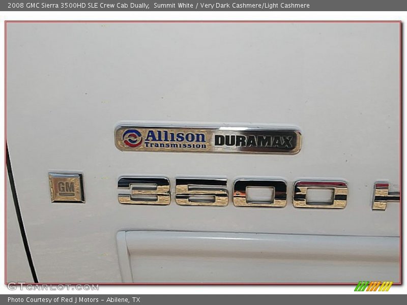 Summit White / Very Dark Cashmere/Light Cashmere 2008 GMC Sierra 3500HD SLE Crew Cab Dually