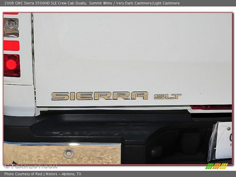 Summit White / Very Dark Cashmere/Light Cashmere 2008 GMC Sierra 3500HD SLE Crew Cab Dually