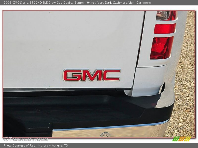 Summit White / Very Dark Cashmere/Light Cashmere 2008 GMC Sierra 3500HD SLE Crew Cab Dually