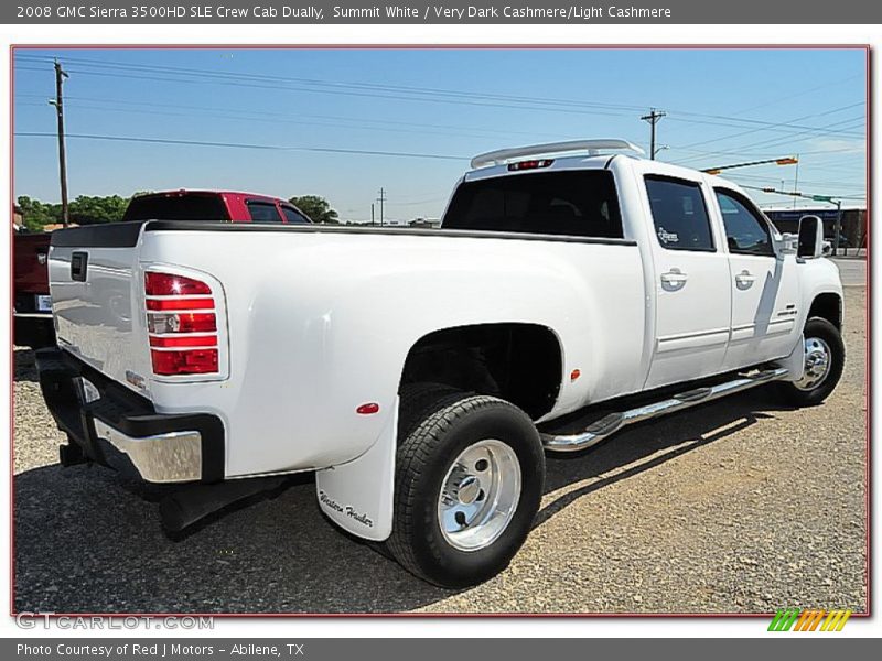 Summit White / Very Dark Cashmere/Light Cashmere 2008 GMC Sierra 3500HD SLE Crew Cab Dually