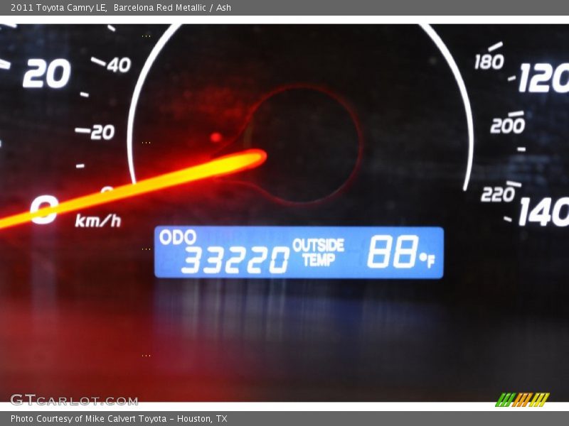 Barcelona Red Metallic / Ash 2011 Toyota Camry LE