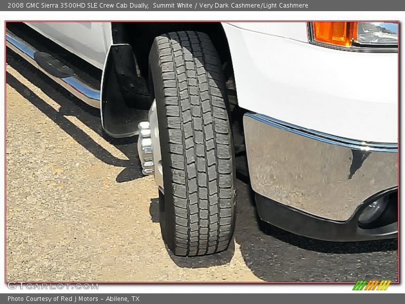 Summit White / Very Dark Cashmere/Light Cashmere 2008 GMC Sierra 3500HD SLE Crew Cab Dually