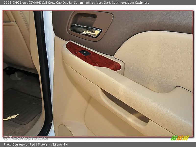 Summit White / Very Dark Cashmere/Light Cashmere 2008 GMC Sierra 3500HD SLE Crew Cab Dually