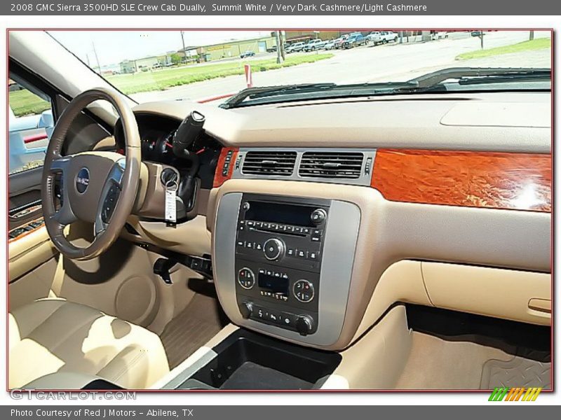 Summit White / Very Dark Cashmere/Light Cashmere 2008 GMC Sierra 3500HD SLE Crew Cab Dually