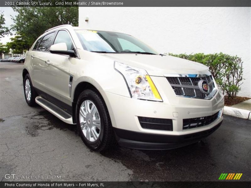 Gold Mist Metallic / Shale/Brownstone 2012 Cadillac SRX Luxury