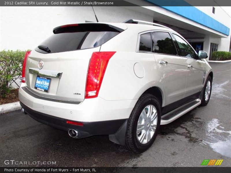 Gold Mist Metallic / Shale/Brownstone 2012 Cadillac SRX Luxury