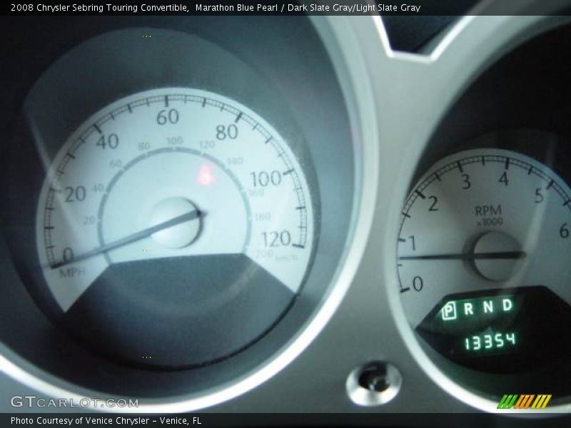 Marathon Blue Pearl / Dark Slate Gray/Light Slate Gray 2008 Chrysler Sebring Touring Convertible