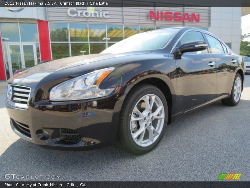 Crimson Black / Cafe Latte 2012 Nissan Maxima 3.5 SV