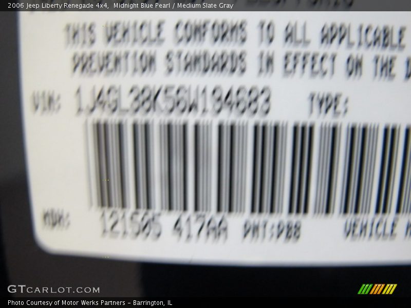 Midnight Blue Pearl / Medium Slate Gray 2006 Jeep Liberty Renegade 4x4