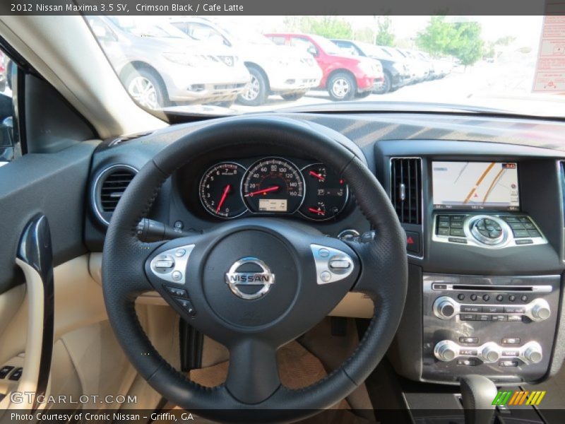 Crimson Black / Cafe Latte 2012 Nissan Maxima 3.5 SV