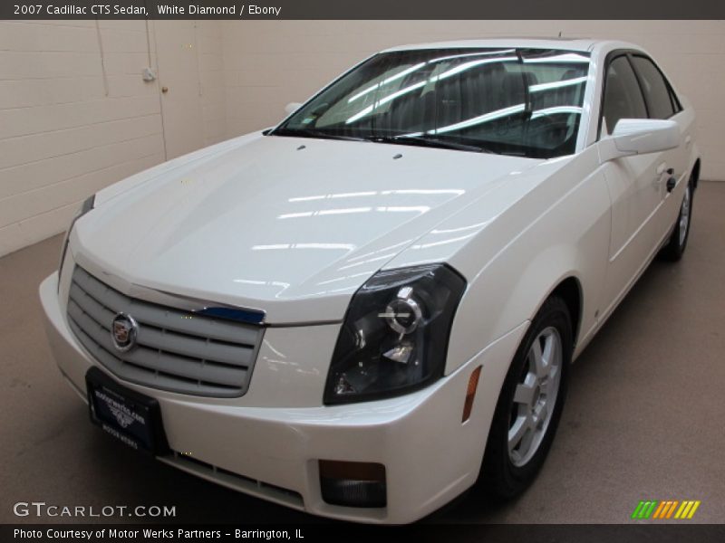 White Diamond / Ebony 2007 Cadillac CTS Sedan