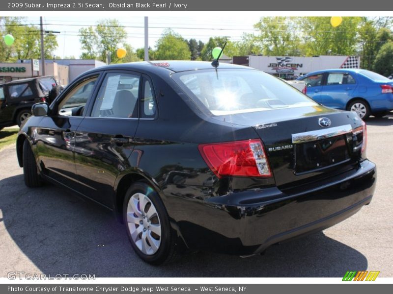 Obsidian Black Pearl / Ivory 2009 Subaru Impreza 2.5i Sedan