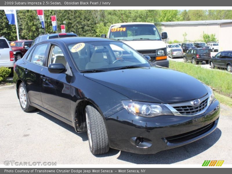 Obsidian Black Pearl / Ivory 2009 Subaru Impreza 2.5i Sedan