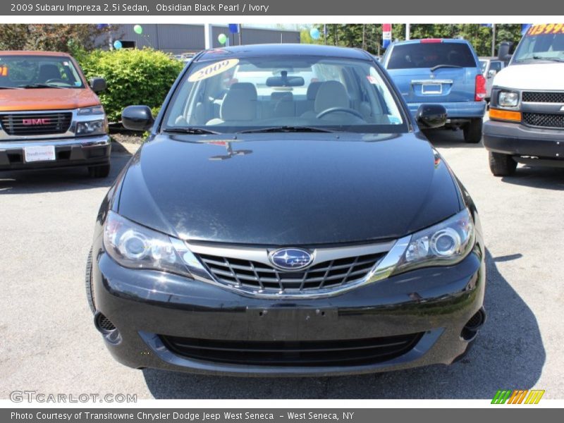 Obsidian Black Pearl / Ivory 2009 Subaru Impreza 2.5i Sedan