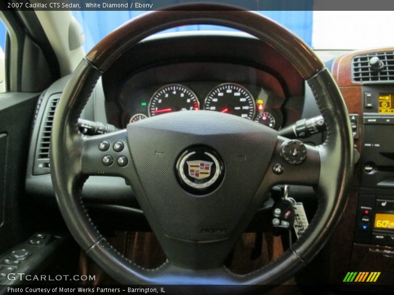 White Diamond / Ebony 2007 Cadillac CTS Sedan