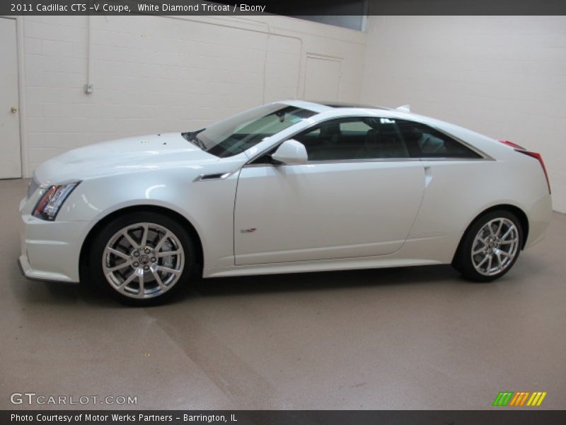 White Diamond Tricoat / Ebony 2011 Cadillac CTS -V Coupe