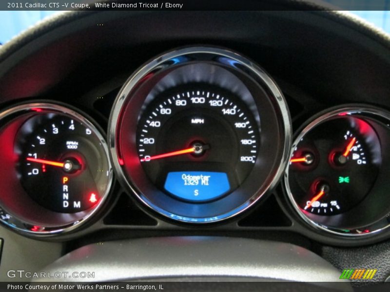 White Diamond Tricoat / Ebony 2011 Cadillac CTS -V Coupe