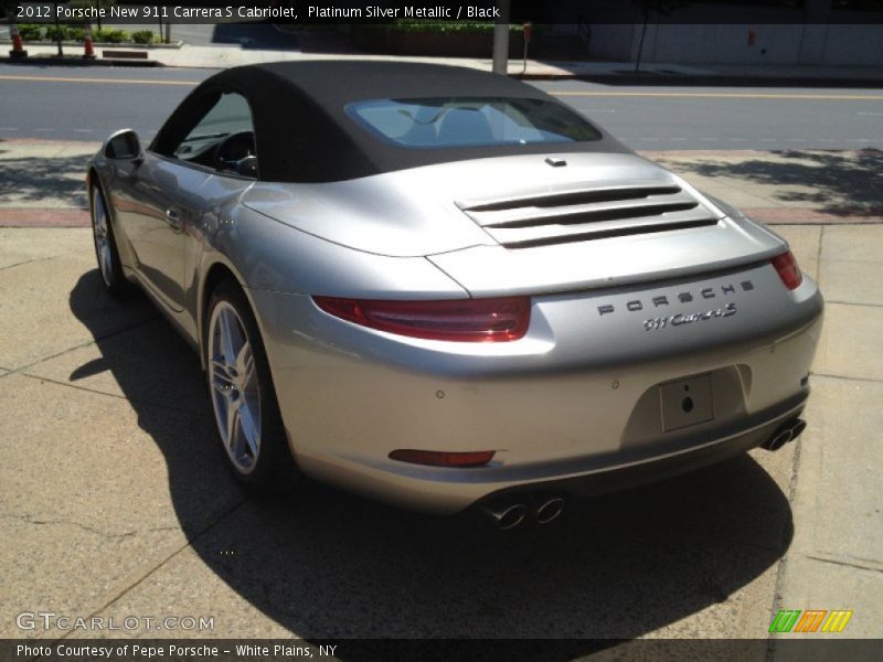 Platinum Silver Metallic / Black 2012 Porsche New 911 Carrera S Cabriolet